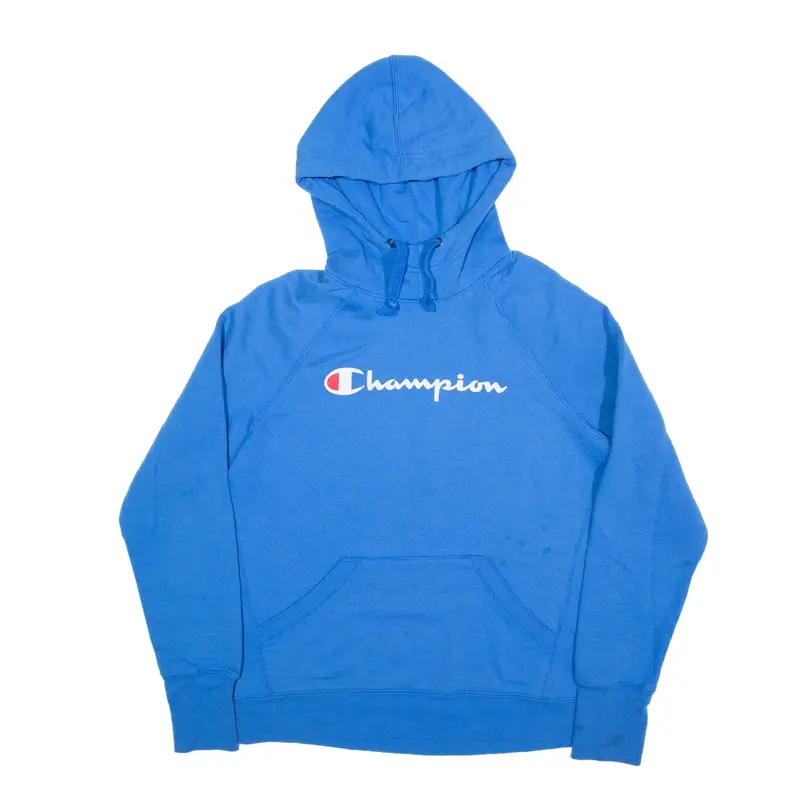 CHAMPION Hoodie Blue Pullover Mens XS