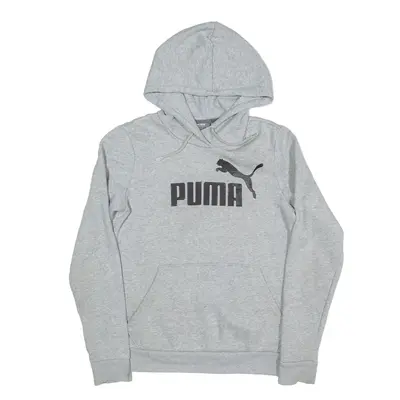 PUMA Hoodie Grey Pullover Womens UK 8