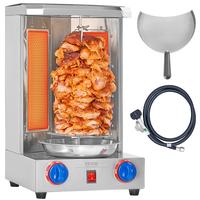 VEVOR Shawarma Grill Machine, 13 lbs Capacity, Chicken Shawarma Cooker Machine with 2 Burners, Gas Vertical Broiler Gyro Roti...
