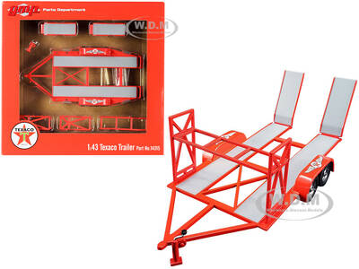 Tandem Car Trailer with Tire Rack Orange \