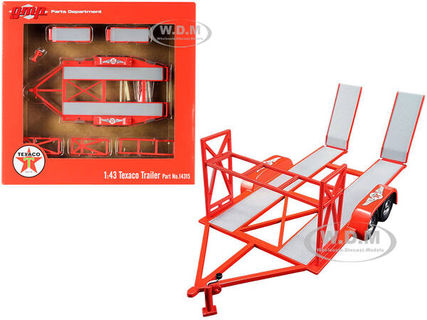 Tandem Car Trailer with Tire Rack Orange \