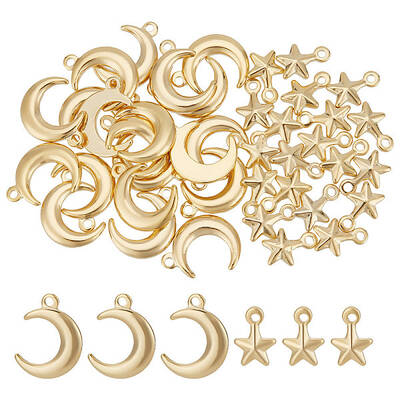 40Pcs 2 Style Brass Charms