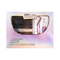 Eyelash Cluster 10-16mm Eyelash 30+40D Thickened Thick Single False Eyelash D Curl Eyelash Cluster 280 pieces DIY Eyelash Ext...