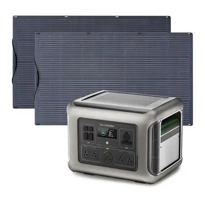 ALLPOWERS 2500W Solar Generator (R2500 + SF200 200W Flexible Solar Panel) R2500 +2PCS SF200 200W Solar Panel