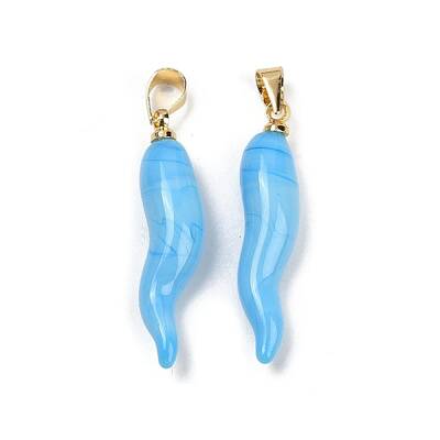 Handmade Lampwork with Brass Pendants