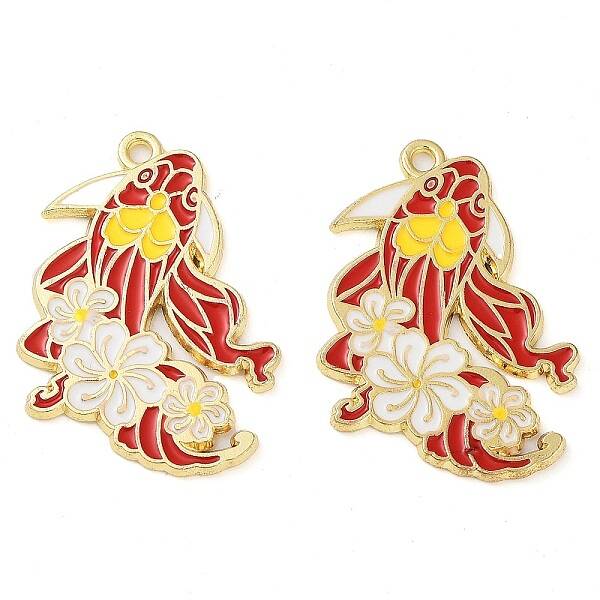 Rack Plating Alloy Enamel Pendants