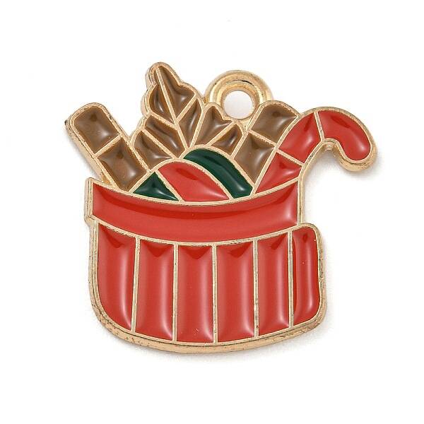 Christmas Theme Alloy Enamel Pendants
