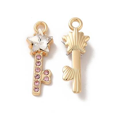 Rack Plating Alloy Rhinestone Pendants