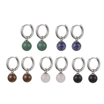 Gemstone Hoop Earring