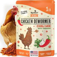 Roosty's Naturals Chicken De-Wormer Powder - Chili Mix | 1LB Pouch | All-Natural Formula | US-Made Chicken Wormer, Poultry De...