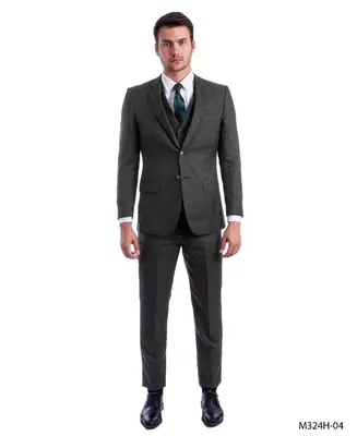 Tazio Men's 3 Piece Executive Suit Bold Colors & Patterns