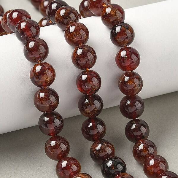 Natural Orange Garnet Beads Strands