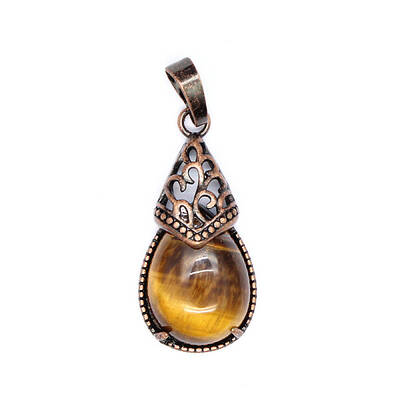 Retro Hollow Natural Tiger Eye  Pendants