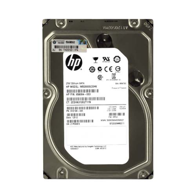 MB2000GCEHK HP 2TB 7200RPM SATA 6GB/s Hot-Pluggable 3.5-Inch LPc Hard Drive for ProLiant Gen8/Gen9/Gen10/Gen10+/Gen11 Servers