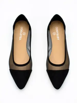 Women's Minimalist Elegant Patchwork Design Slip on Flats, Comfort Simple Design Pointed Toe Flats, Temperament Plain Flats f...