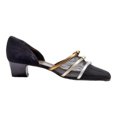TRANSWAAL D’Orsay Heels Black Leather Womens UK 7