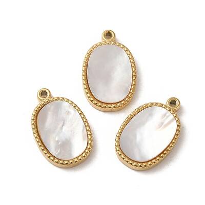 304 Stainless Steel with Shell Pendants