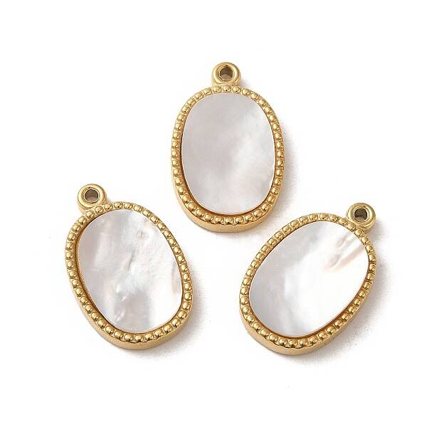 304 Stainless Steel with Shell Pendants