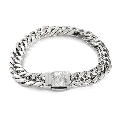 Non-Tarnish 304 Stainless Steel Cuban Link Chains Bracelets for Men & Women