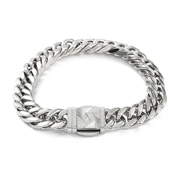 Non-Tarnish 304 Stainless Steel Cuban Link Chains Bracelets for Men & Women