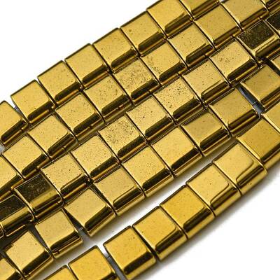Electroplated Non-magnetic Synthetic Hematite Beads Strands