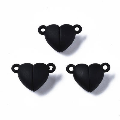 Spray Painted Alloy Magnetic Clasps with Loops