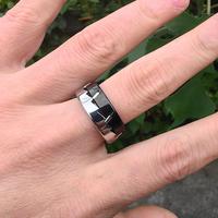 Fidget Slider Ring, 1 Piece Stress Relief Colorblock Rotating Ring, Stainless Steel Ring Fashion Accessory for Men & Women, C...
