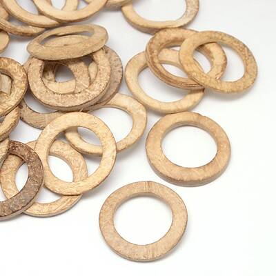 Wood Jewelry Findings Coconut Linking Rings