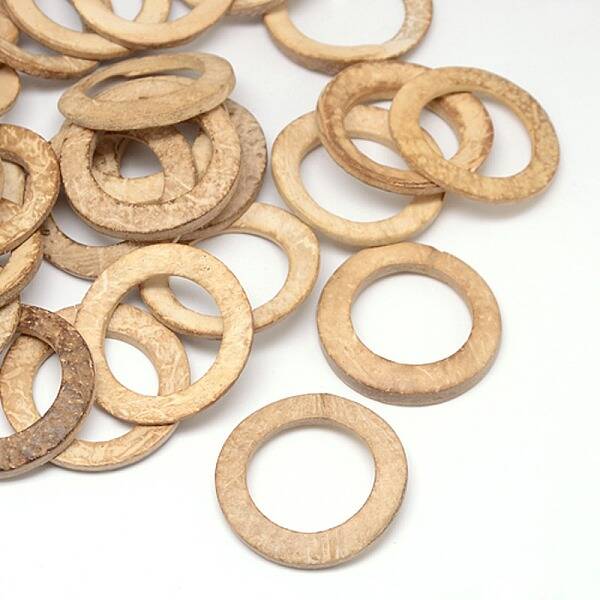 Wood Jewelry Findings Coconut Linking Rings