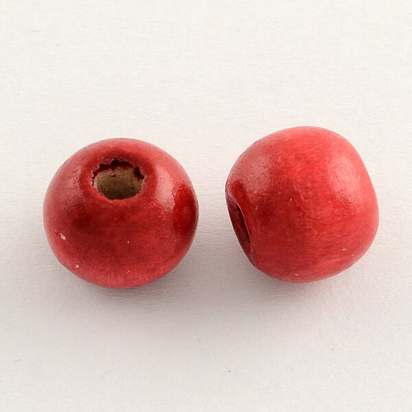 Dyed Natural Wood Beads