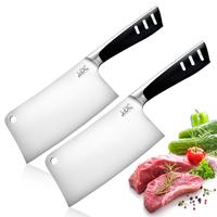 LUX DECOR 7-Inch Heavy Duty Stainless Steel Butcher Knife for Chopping, Slicing & Mincing- Ergonomic Handle Design, Rust Resi...