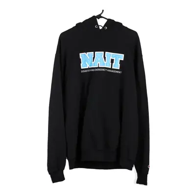 Champion Hoodie - Large Black Cotton Blend