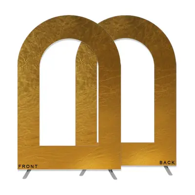 Aperturee Gold Bling Bling Spandex Open Arch Backdrop Cover For Party