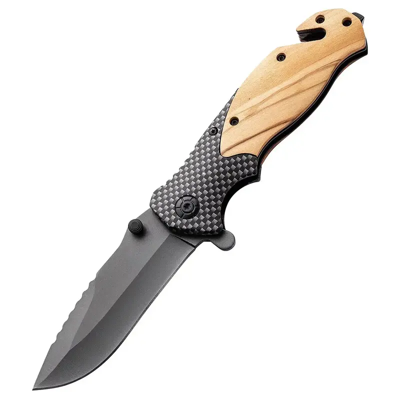 High-hardness folding knife tactical survival stainless steel knife portable outdoor equipment pocket self-defense knife hous...