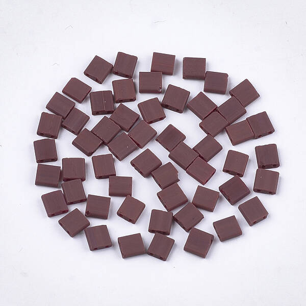 2-Hole Opaque Glass Seed Beads