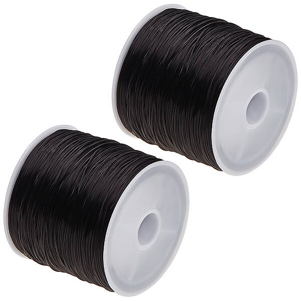 2 Rolls Flat Elastic Crystal Spandex String
