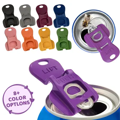 8Pack Easy Can Opener.Complete Cover Easy Tab Opener New and Improved 8PK Beverage Barricade 3.0  .Colorful Drink Can Protect...