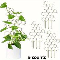 Honeycomb Structure Design Wooden Plant Climbing Frame, Space Saving Garden Support Pile, Portable Decorative Vine Frame for ...