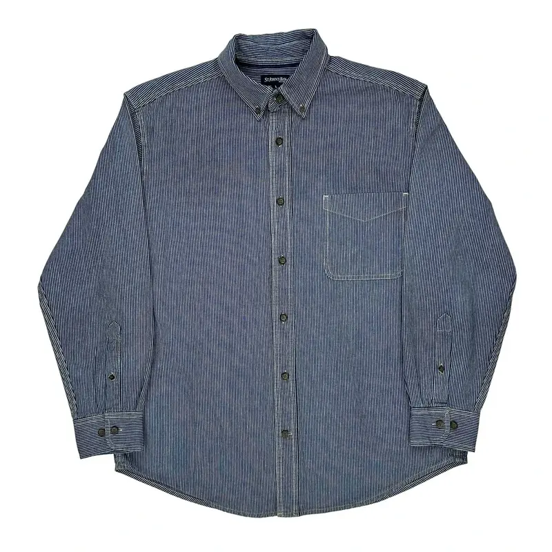 St John'S Bay Shirt - Large Blue Cotton