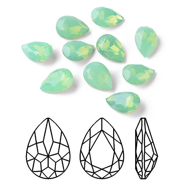 Faceted Teardrop K9 Glass Rhinestone Cabochons