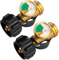Propane Tank Gauge Level Indicator Leak Detector for 5lb-40lb Propane Tanks (2 Pack), Universal for BBQ Gas Grill, Cylinder, ...