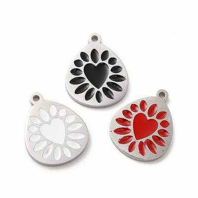 304 Stainless Steel Enamel Pendants