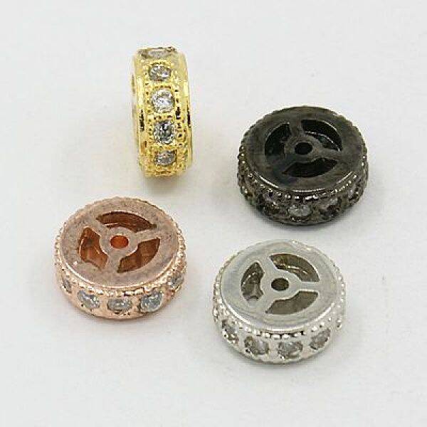 Brass Cubic Zirconia Beads