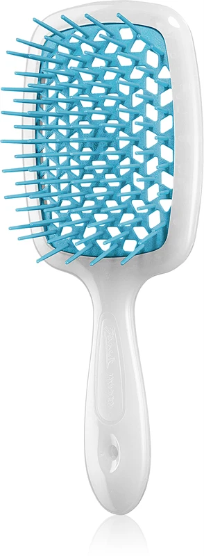 Janeke Superbrush Small small flat brush 17.5 x 7 x 3 cm white and blue