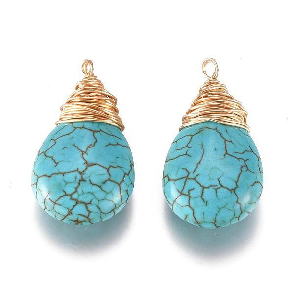 Natural Howlite Pendants