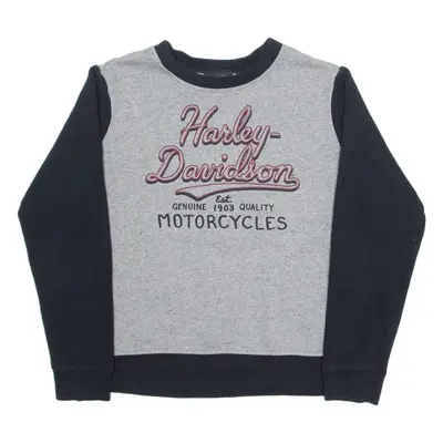 HARLEY DAVIDSON Boys Sweatshirt Grey USA 2XL