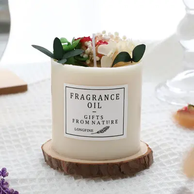 Dried Flowers Decor Romantic Candles | style: Gardenia | Model: No gift box