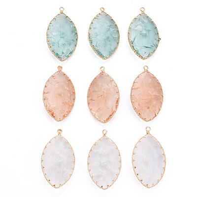 Crackle Glass Pendants