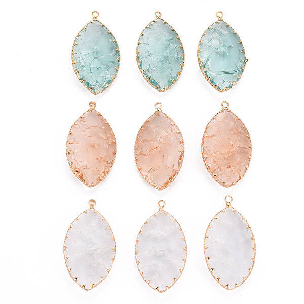 Crackle Glass Pendants