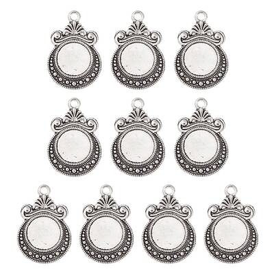 Tibetan Style Zine Alloy Pendant Cabochon Settings